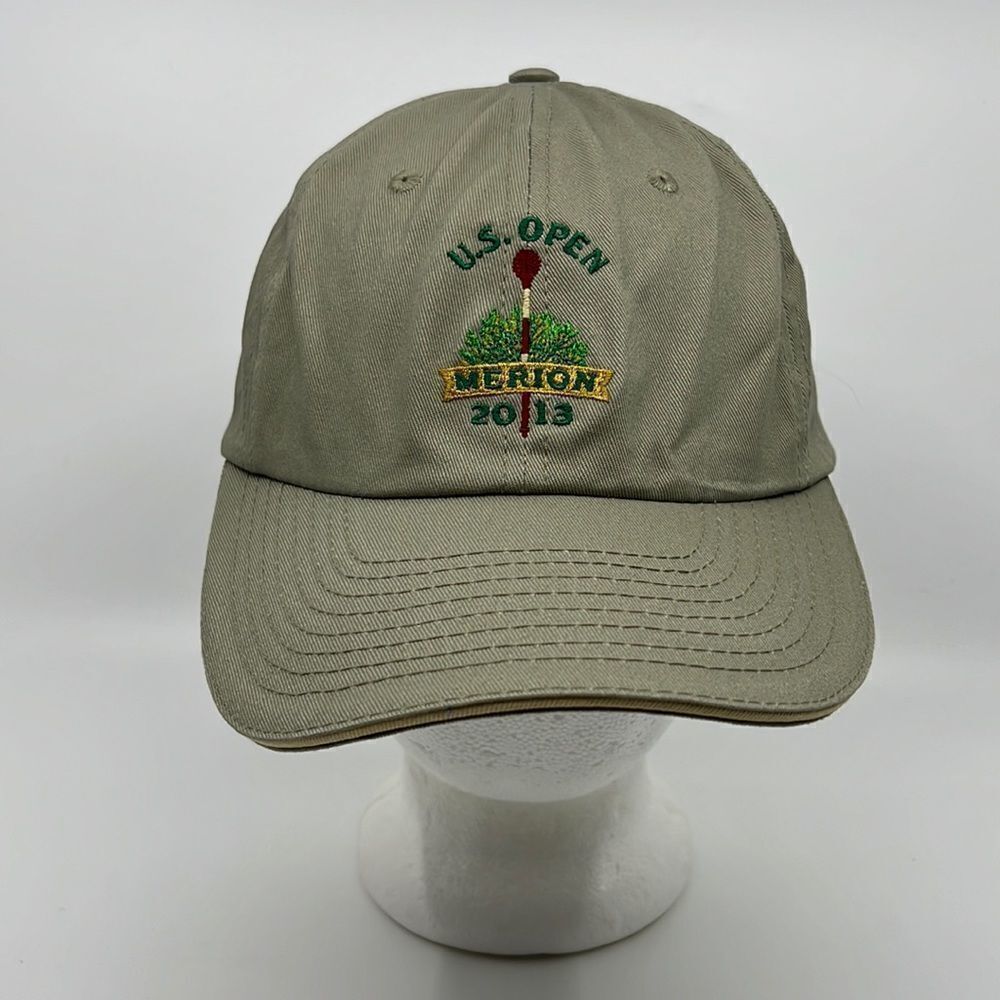 2013 US Open Merion USGA Golf Adjustable Cap/Hat Khaki Beige USGA Member